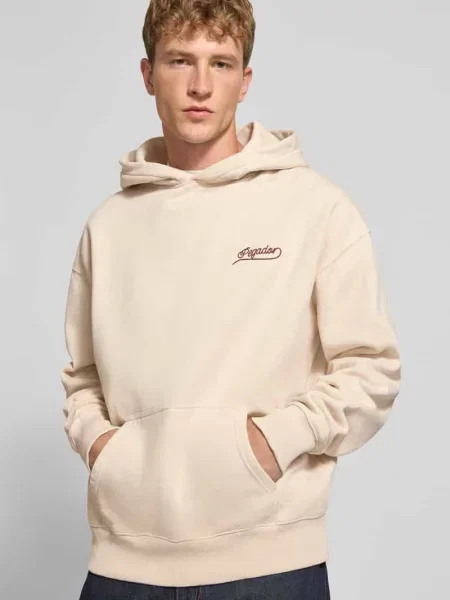 Bluza z kapturem o kroju regular fit z mieszanki bawełny Pegador beżowa