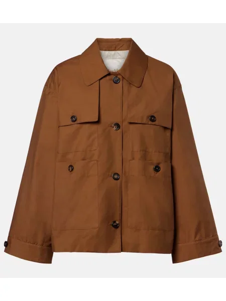 Kurtka Max Mara z twillu brązowa