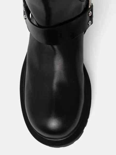 Кожаные сапоги Msgm черные