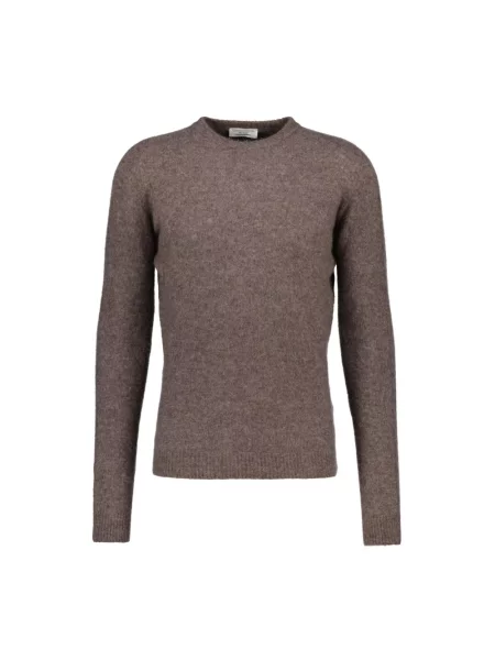 Sweter Roberto Collina brązowy