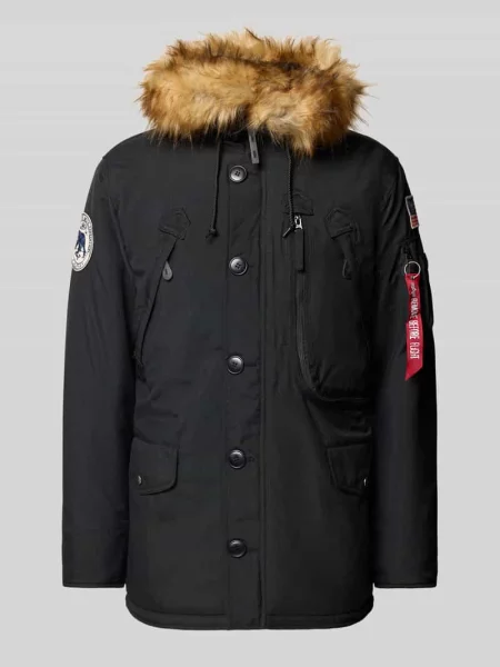 Kurtka Alpha Industries polarowa ze stójką czarna