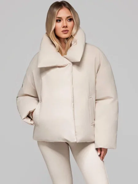 Jachetă matlasată Edoti cu guler de stand-up matlasat