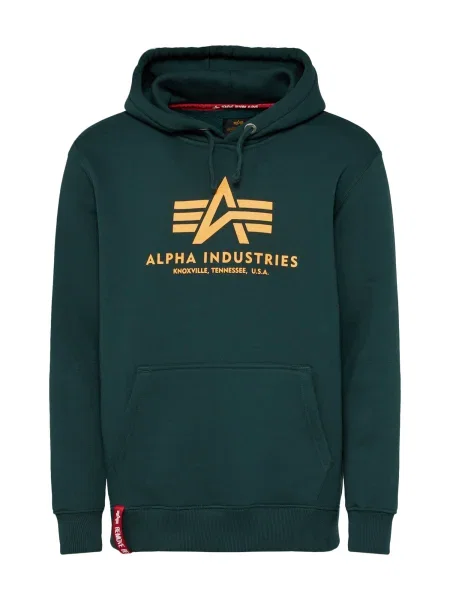 ALPHA INDUSTRIES Sweater majica tamno / svijetlonarančasta / crvena / bijela zelena