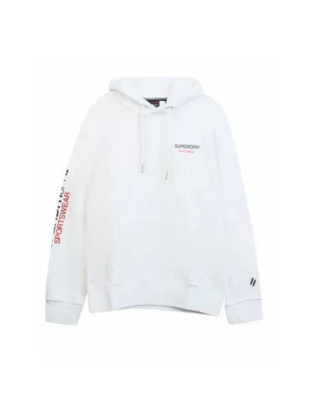 Bluza z kapturem Superdry z kapturem retro biała