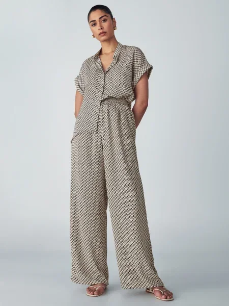 Willa Pantaloni Sky crem negru