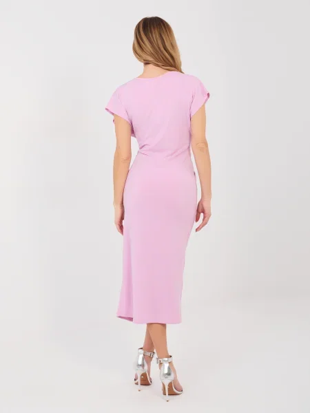 Rochie midi Italy Moda până la genunchi violet