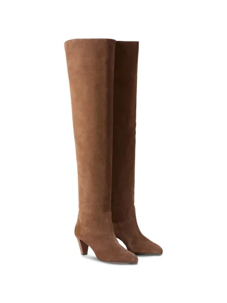 Botine Ralph Lauren Collection din piele de căprioară maro