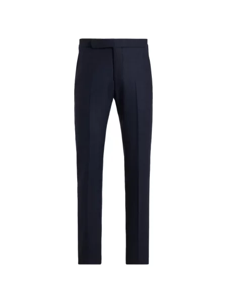 Pantaloni Ralph Lauren Purple Label de lână albastru