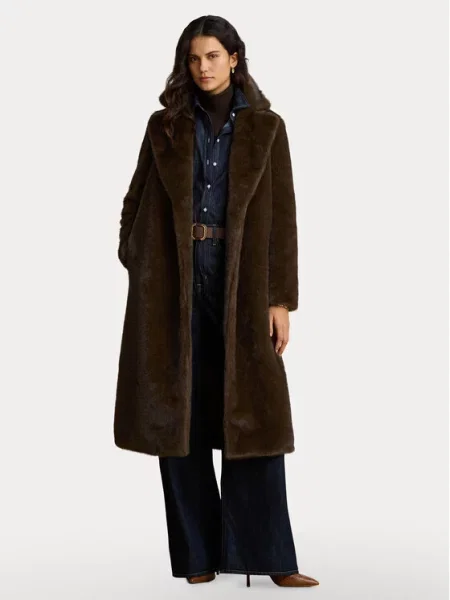 LAUREN RALPH LAUREN Futro ciemny brązowy