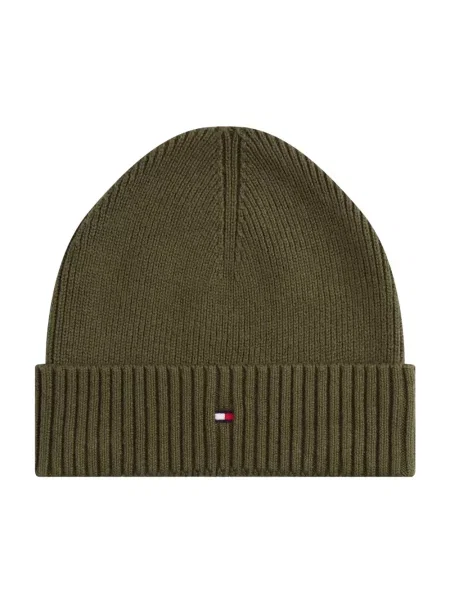 Czapka Tommy Hilfiger wełniana zielona