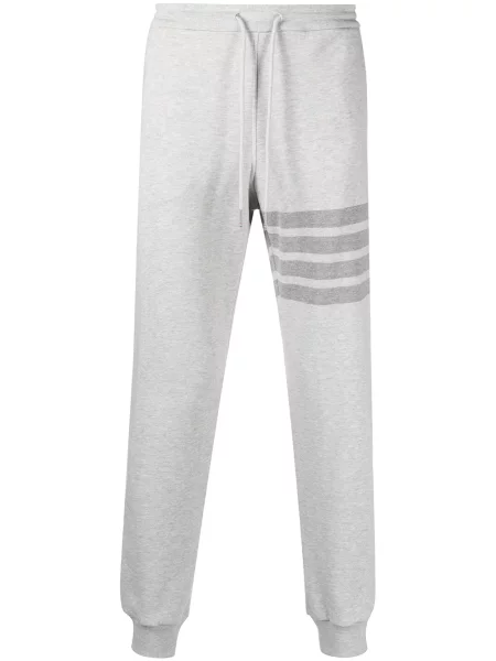 Pantaloni Thom Browne cu dungi gri
