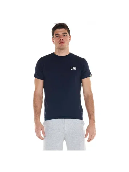 Scurt tricou Leone 1947 cu mâneci scurte cu autograf albastru