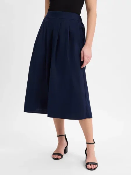 More & More spódnica midi Kobiety jednolity 44 niebieski
