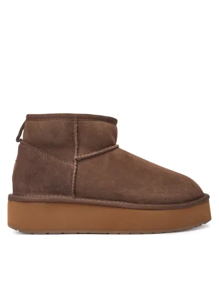 Dámske snehule EMU Australia Stinger Micro Flatform mushroom béžová