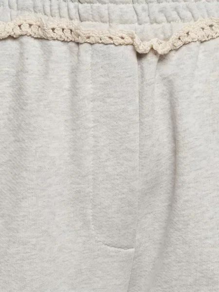 Pantaloni Magda Butrym din dantelă alergare gri