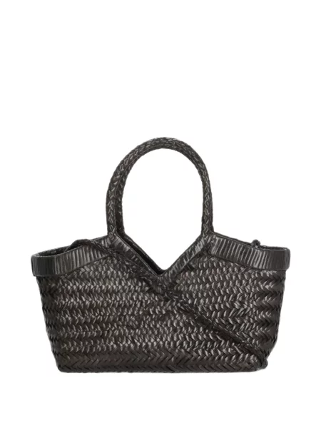 Geantă shopper Vipera din piele țesută gri