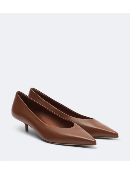 Pantofi cu toc Max Mara din piele maro