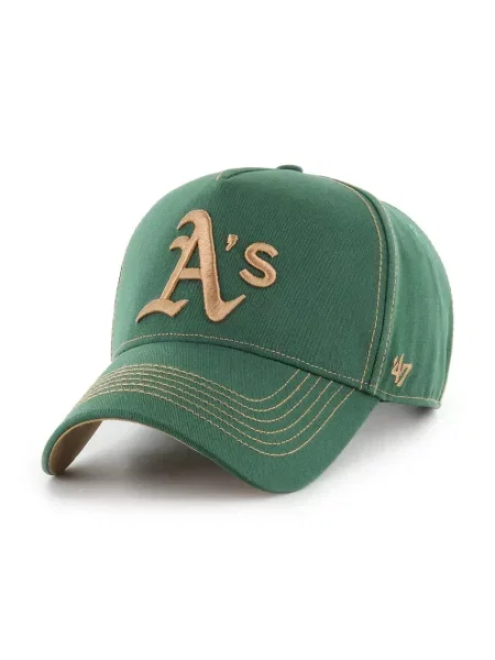 Шапка с козирка 47 brand MLB Athletics Contrast Stitch зелено