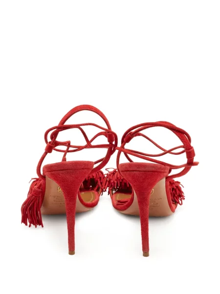 Сандали Aquazzura с ресни червено