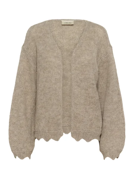 Cream Geacă tricotată Niso amestecat bej
