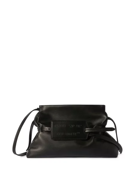 Δερμάτινος clutch Off-white γραβάτες λευκό