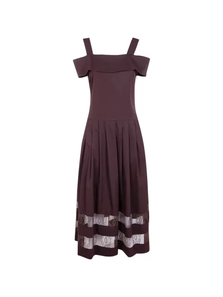 Sukienka Blugirl plisowana garniturowa brązowa