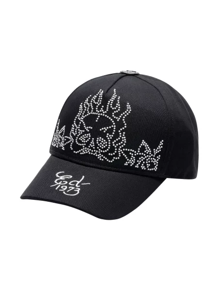 Ed Hardy Șapcă Lucky Dragon / argintiu negru