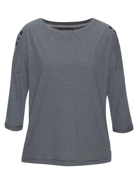 Elbsand Tricou albastru marin / murdar alb