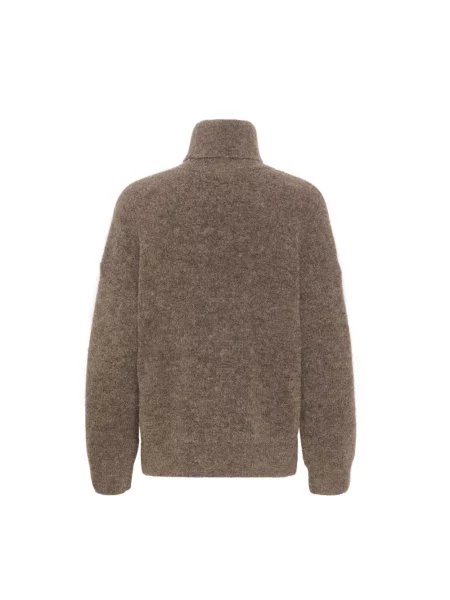 Sweter z golfem Gestuz brązowy