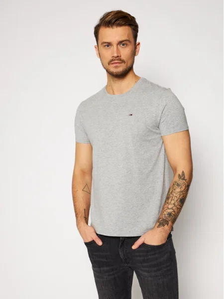 Тениска Tommy Jeans сиво
