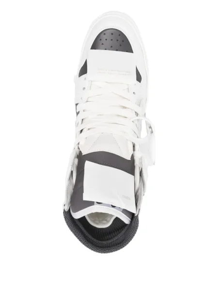 Sneakerși Off-white din piele alb
