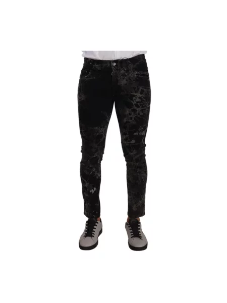 Skinny jeansy skinny Dolce And Gabbana czarne