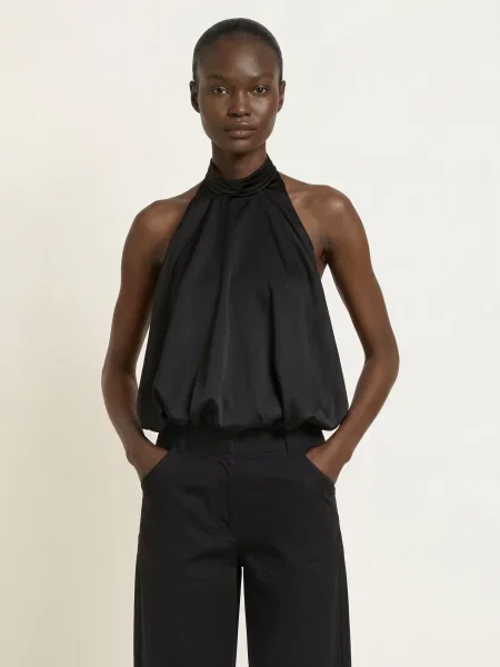 Satynowy top Claudie Pierlot czarny