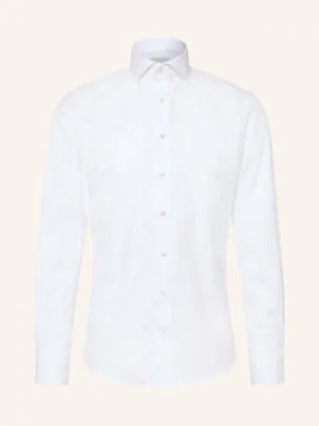 Profuomo Koszula O Kroju Slim Fit weiss biała