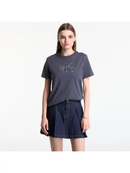 T-shirt Calvin Klein Jeans Ss Baby Terry Hero Monologo Tee Ebony XS szara