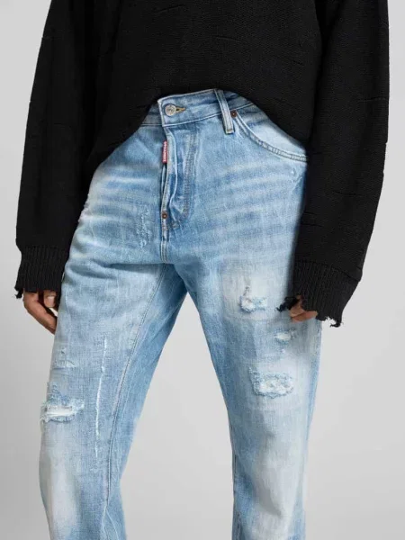 Jeansy Dsquared2 typu teddy niebieskie