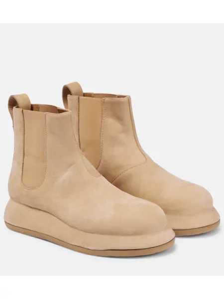 Botine chelsea Jacquemus din piele bej