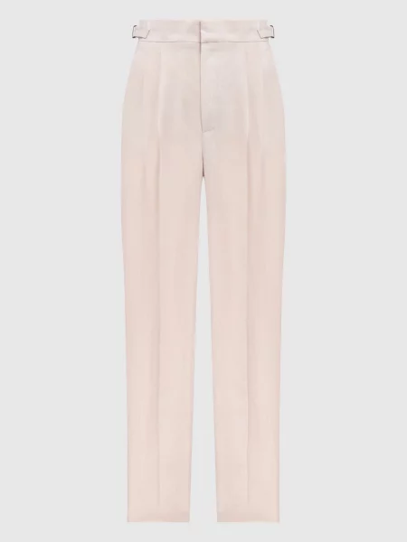 Льняные брюки Loro Piana бежевые