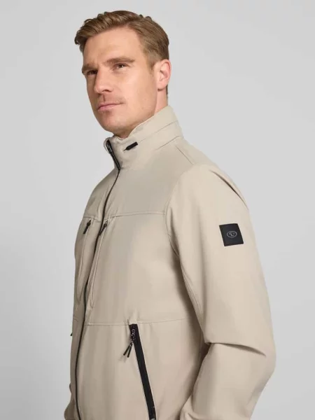 Kurtka funkcjonalna z kołnierzem szalowym w kroju regular fit Tom Tailor biała