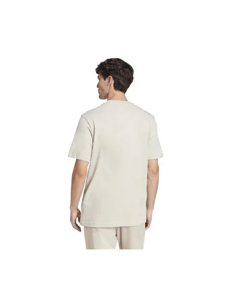 Tricou Adidas din jerseu cu autograf bej
