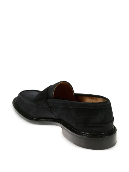 Pantofi loafer Tricker's din piele de căprioară albastru