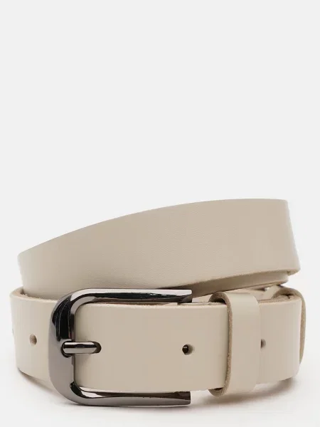Кожаный ремень Borsa Leather бежевый