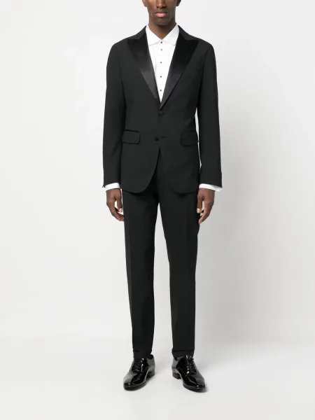 Oblekový jednořadý oblek Dsquared2 černý