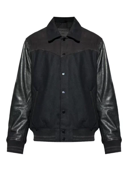 Geanta de piele Allsaints negru