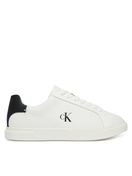 Calvin Klein Tenisice Low Pro Cup Laceup Lth Moire bijela