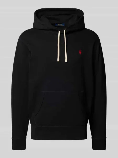 Bluza z kapturem z wyhaftowanym logo Polo Ralph Lauren czarna