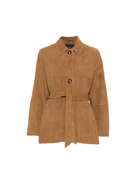 Kurtka skórzana Peuterey brązowa