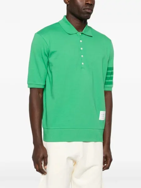 Polo Thom Browne cu dungi verde