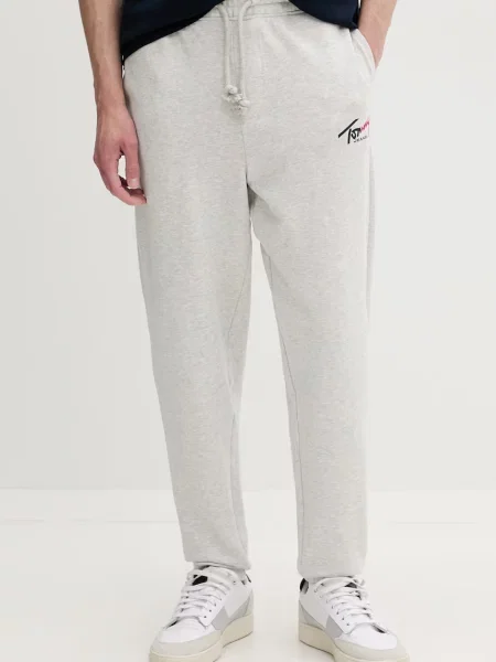 Tommy Jeans pantaloni de trening pentru bărbați din gri