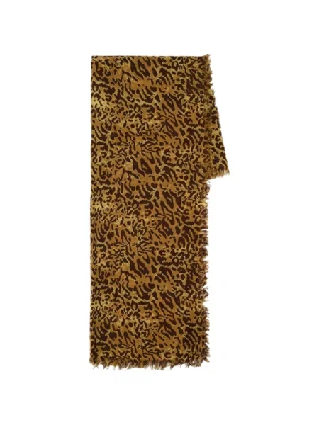 Fular Isabel Marant cu imagine cu model leopard maro